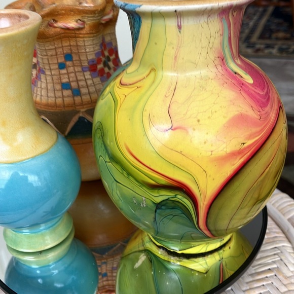 VINTAGE  MEXICAN & POTTERY VASES BUNDLE - Picture 9 of 17